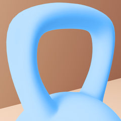 PURE 6KG Soft Kettlebell, Kettlebell with Non-Slip Handle for Home Gym, Weight Lifting, Strength Training, Light Blue/Grey