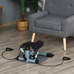 PURE Mini Stepper Step Machine with Resistance Bands and Cushion Mat for Leg Arm Full Body Training Fitness Stair Stepper