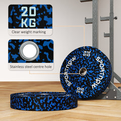 PURE Olympic Weight Plates with 5cm Holes, for Weight Lifting, 2 x 20KG