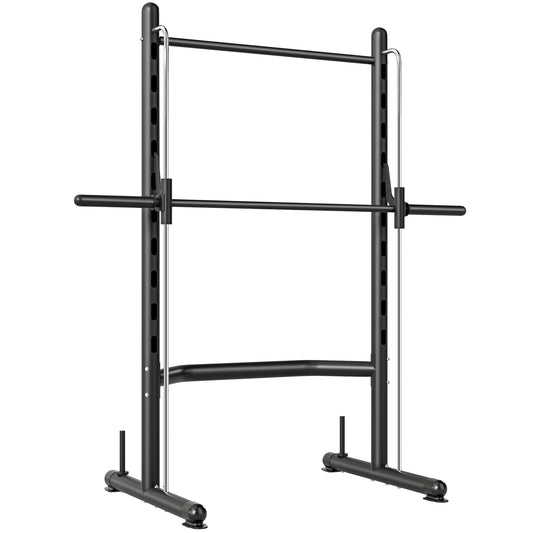 PURE Adjustable Squat Rack, with Pull Up Bar, Barbell Bar for Home Gym