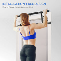 PURE Pull-Up Bar, No-Drilling Chin-Up Bar, Push-Up Stand with Resistance Bands, Padded Handles for Home Gym Exercise