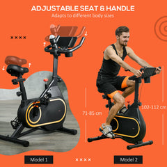 Magnetic Indoor Cycling Bike, Exercise Bike with Silent Flywheel, LCD Display, Tablet Holder, Comfortable Seat