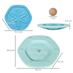 PURE Two-In-One Balance Board, Kids Wobble Board with Ball - Blue