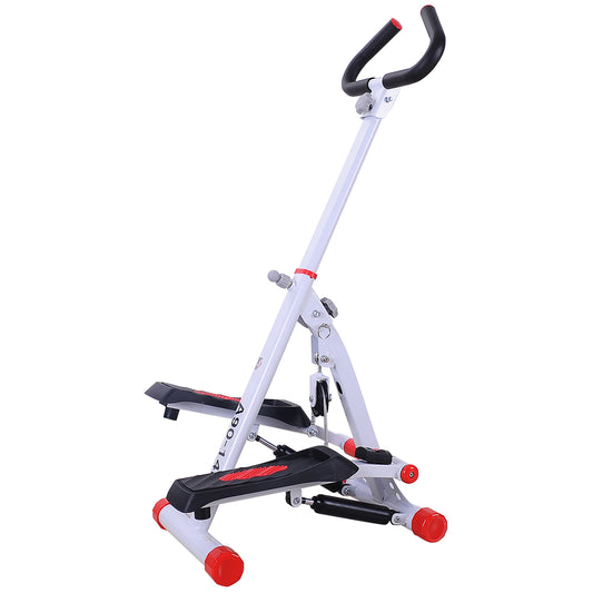 PURE Stepper w/ Handle Hand Grip Workout Fitness Machine For Fitness Aerobic Exercise Home Gym Red