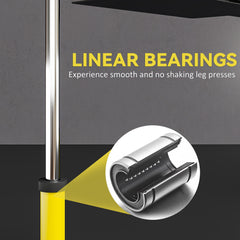 PURE Vertical Leg Press Machine with Adjustable Leg, Back and Head Positions, 2" Olympic Plate Compatible, Yellow