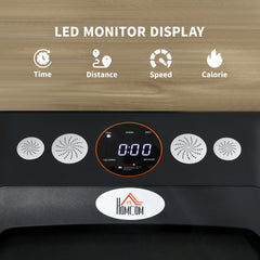 PURE Foldable Walking Treadmill, with LED Display and Wheels, for Home, Office, Fitness Studio, Orange