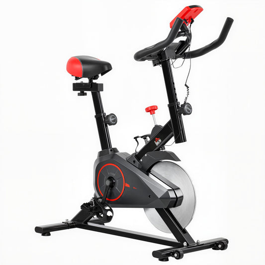 PURE Indoor Upright Exercise Bike Machine, with Adjustable Seat, Resistance, Handlebar, LCD Display