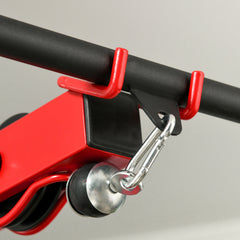 PURE Pull Up Station, Power Cage with Adjustable Seat, for Home Gym - Red