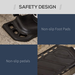 PURE Portable Mini Stepper with LCD Display for Home Gym Office Exercise Workout, Black