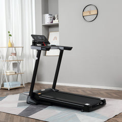 Folding Treadmill for Home Motorised Running Machine w/ LCD Display Black