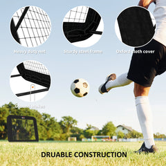 PURE Football Training Net Target Goal, with Adjustable Angles - Black
