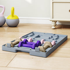 PURE 12kg Hex Dumbbells Set of 6, Hand Weights with Carry Case for Home Gym Strength Training, 2 x 1kg, 2 x 2kg, 2 x 3kg