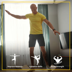 PURE Wood Wobble Board with Ropes, Balance Board for Full Body Workout, Multipurpose for Kids and Adults