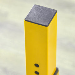 PURE Bulgarian Split Squat Stand, 12-Level Adjustable Single Leg Squat Machine with Foam Roller and Anti-Slip Pads for Lower Body Strength Training, Yellow