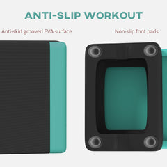 PURE Adjustable Fitness Stepper, with Non-Slip Surface, for Home, Gym, Office Workout, Green