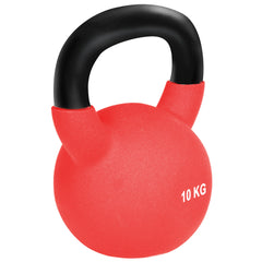 PURE Soft Kettlebell, 10kg Kettle Bell with Non-Slip Handle for Home Gym Weight Lifting and Strength Training, Red