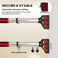 PURE Doorway Pull Up Bar, No Screws Door Frame Chin Up Bar, Adjustable Length (75-92cm) for Home Gym Workout, Max Load 200kg