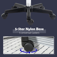 PURE Swivel Salon Chair w/ Padded Seat Back 5 Wheels Adjustable Height Salon Hairdressers Tattoo Spa Rolling Black