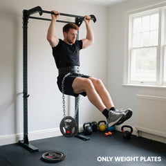 PURE Olympic Weight Plates, 2"/5cm Weight Disc Pair with Tri-Grips, 2 x 15kg Dumbbell Plates for Weightlifting and Strength Training Home Gym Fitness Workout, Black