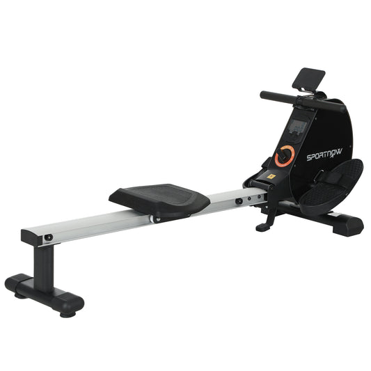 PURE Folding Magnetic Rowing Machine, with 16-Level Adjustable Resistance, Black