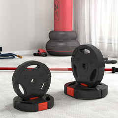 PURE Weight Plates Set, with Two 10kg and Two 5kg weights, Black