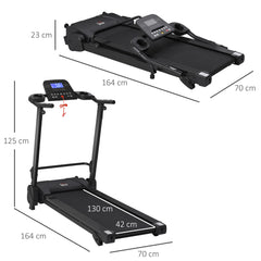 PURE 2.5HP 14Km/h Manual Incline Electric Running Machine Motorized Treadmill Folding, MP3 & USB Player, 12 Preset Programs, 5 Speed Shortcut, w/ WIDE RUNNING BELT, LCD Display, Drink Holders