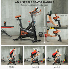PURE Quiet Stationary Exercise Bike with Adjustable Resistance, Seat, Black