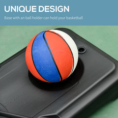 PURE Portable Basketball Hoop Stand 160-210cm Adjustable Height Sturdy Rim Hoop w/ Large Wheels Stable Base & Net Free Standing