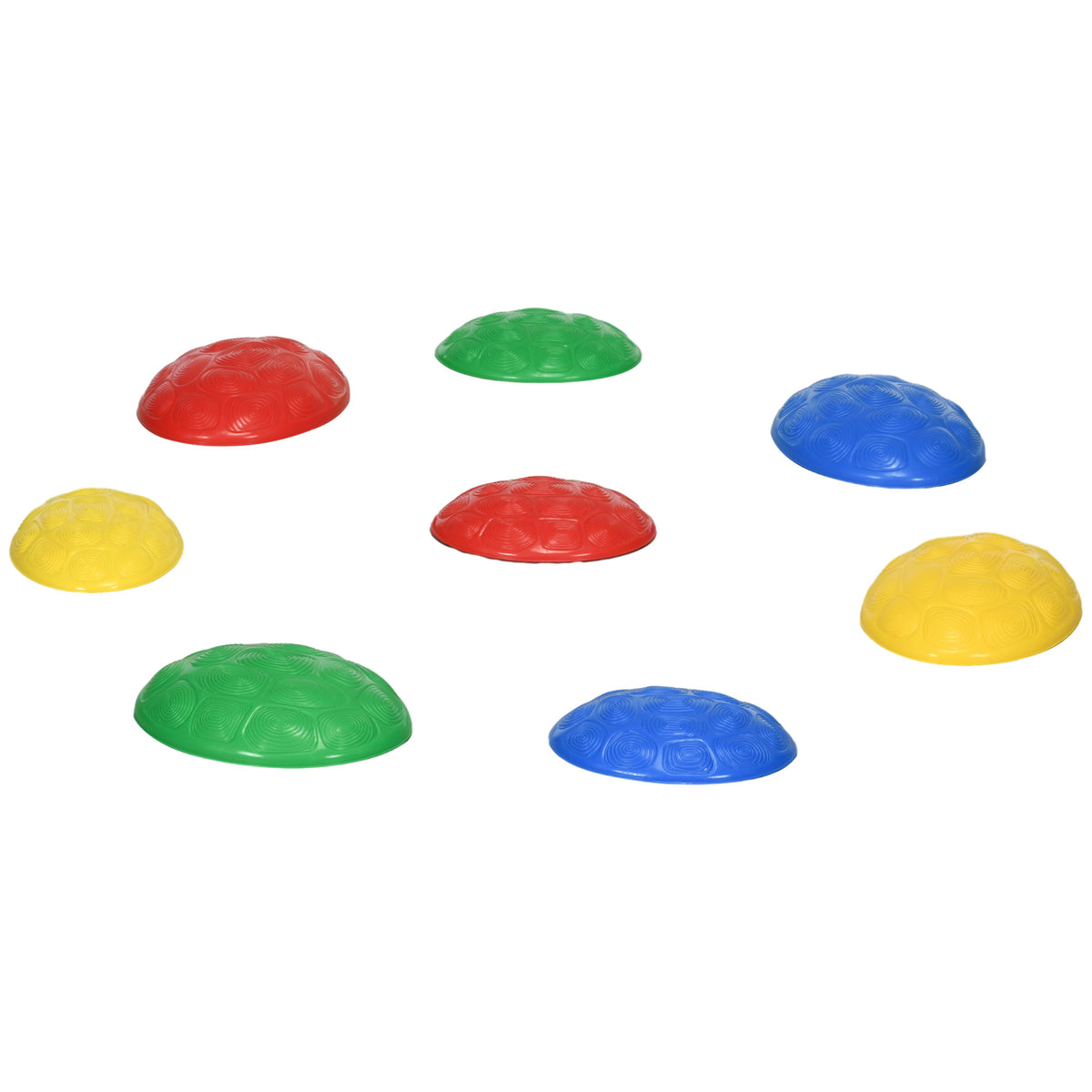 PURE Eight-Piece Kids Stepping Stones, with Non-Slip Mats, Balance River Stones
