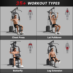 PURE Multifunction Home Gym Machine, with 45kg Weight Stacks, for Strength Training