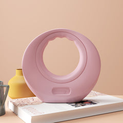 PURE 12kg Kettlebell, Kettle Bell with Wide Handle for Home Gym, Weight Lifting, Strength Training, Pink