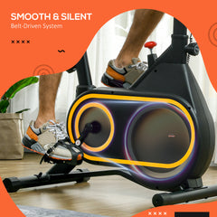 PURE Magnetic Indoor Cycling Bike, Exercise Bike with Silent Flywheel, LCD Display, Tablet Holder, Comfortable Seat