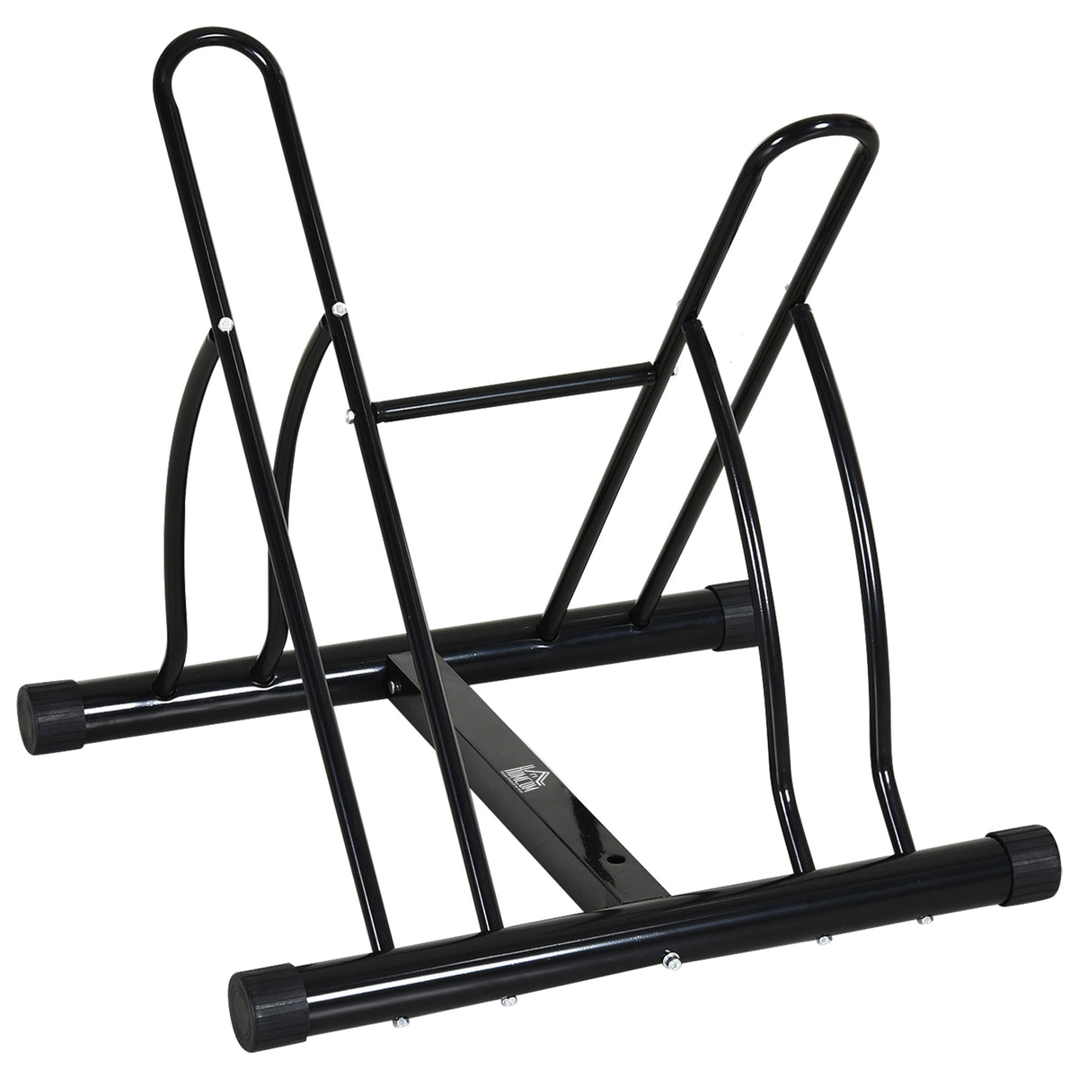 PURE 2 Bike Floor Parking Stand Rack Indoor Outdoor Ground Reversible - Black