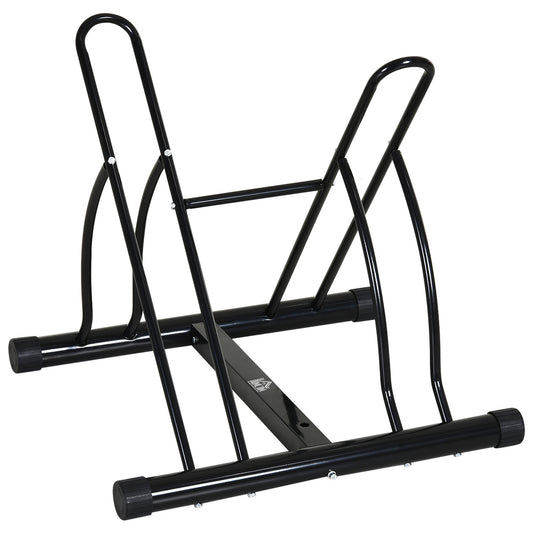 PURE 2 Bike Floor Parking Stand Rack Indoor Outdoor Ground Reversible - Black