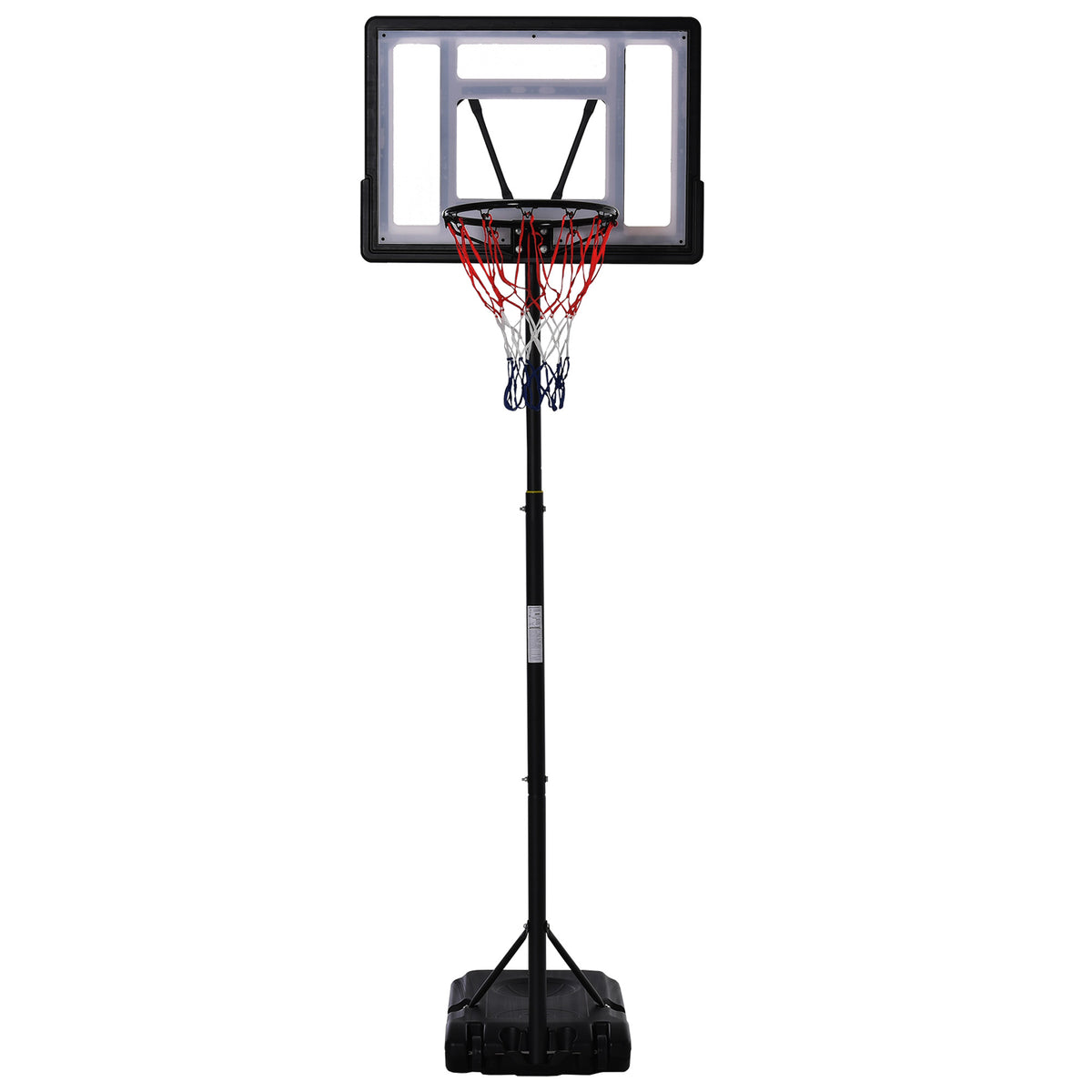 PURE 1.55-2.1m Basketball Hoop and Stand w/ Fillable Base, Wheels