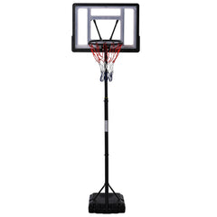 PURE 1.55-2.1m Basketball Hoop and Stand w/ Fillable Base, Wheels