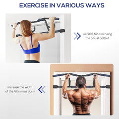 PURE Multi-Grip Doorway Pull Up Bar with Non-Slip Grips, Chin Up Bar with Anti-Fall Slot for Indoor Gym Upper Body Workout