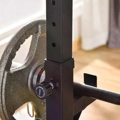 Barbell Rack Squat Dip Stand Weight Lifting Bench Press Home Gym Adjustable Multi-Use Station Fitness Workout Equ