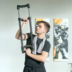 PURE Chest Expander, with 10-50kg Adjustable Resistance, for Home Gym, Office, Travel Workout