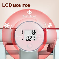 PURE Mini Stepper Machine, with LCD Monitor, Non-Slip Pedals, Grey