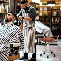 PURE PU Leather Rolling Stool, Height Adjustable Stool Chair with Wheels for Salon, Massage, Spa, Brown