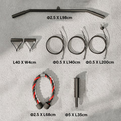 PURE Weight Pulley System, Cable Pulley System for Home Gym, Cable Machine LAT Pull Down Attachment for Biceps Curl, Tricep, Arm Workouts