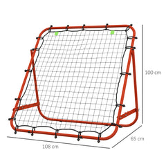 PURE Adjustable Rebounder Net Kickback Target Goal for Teens Adults Training, Red