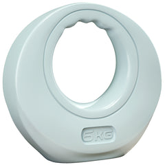 PURE 6kg Kettlebell, Kettle Bell with Wide Handle for Home Gym, Weight Lifting, Strength Training, Light Grey