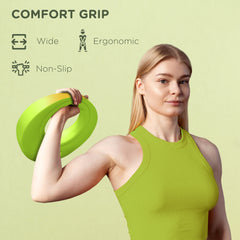 PURE 8kg Kettlebell, Kettle Bell with Wide Handle for Home Gym, Weight Lifting, Strength Training, Green