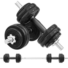 PURE 2-in-1 Adjustable Dumbbells Set, 30kg Weights Dumbbells Set with Non-Slip Grip for Strength Training, Weight Lifting, Bodybuilding, Home Gym Workout Equipment for Men & Women