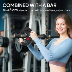 PURE Olympic Weight Plates, 2"/5cm Weight Disc Pair with Tri-Grips, 2 x 2.5kg Dumbbell Plates for Weightlifting and Strength Training Home Gym Fitness Workout, Black