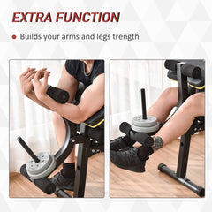 PURE PVC Upholstered Steel Sit-Up/Dumbbell Duo Bench Black