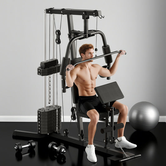 PURE Multi-Exercise Gym Station, with 45kg Weight Stack, for Full Body Workout