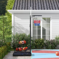 PURE Adjustable Basketball Stand Net System, with Wheels, Enlarged Base, PE, Backboard, 179-209cm